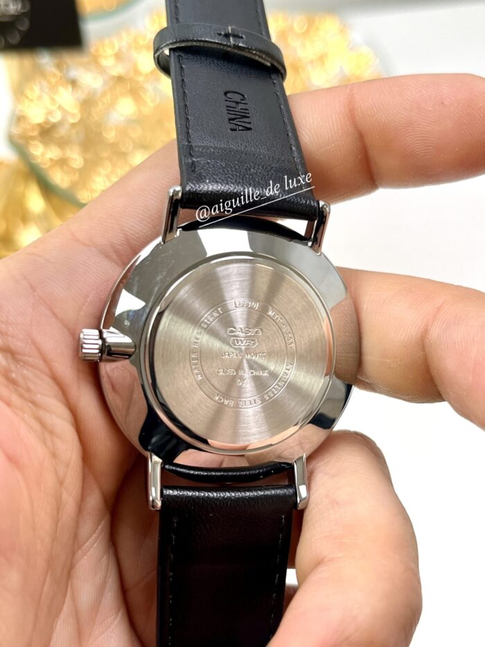 Casio Homme MTP-VT03L-1B Cuir Noir Sobriété Polyvalence Cadran Noir MTP-VT03L-1B https://aiguilledeluxe.com original Algerie DZ