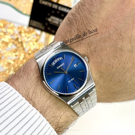 Casio Homme MTP‑B146D‑2A Quartz Acier Rétro Cadran Bleu Résistance Jour/Date (Copie) MTP-B146D-2A-1 https://aiguilledeluxe.com original Algerie DZ