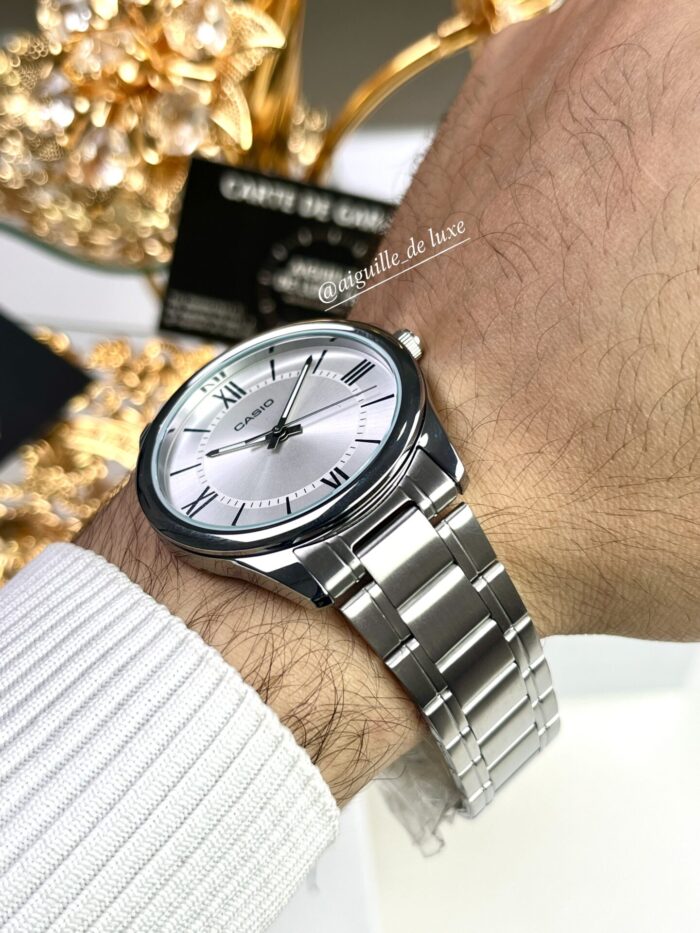 Casio Homme MTP‑V005D‑7B5 Élégante et Robuste Acier Argenté MTP-V005D-7B5 https://aiguilledeluxe.com original Algerie DZ