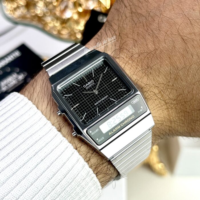 Casio Unisexe AQ‑800E‑1A Montre Vintage Analog-Digital Rétro Cadran Noir AQ‑800E‑1A https://aiguilledeluxe.com original Algerie DZ