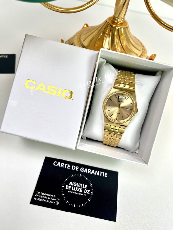 Casio Unisexe MTP‑B146G‑9A Quartz Acier Doré Charme Cadran Champagne Jour/Date MTP-B146D-2A-1 https://aiguilledeluxe.com original Algerie DZ