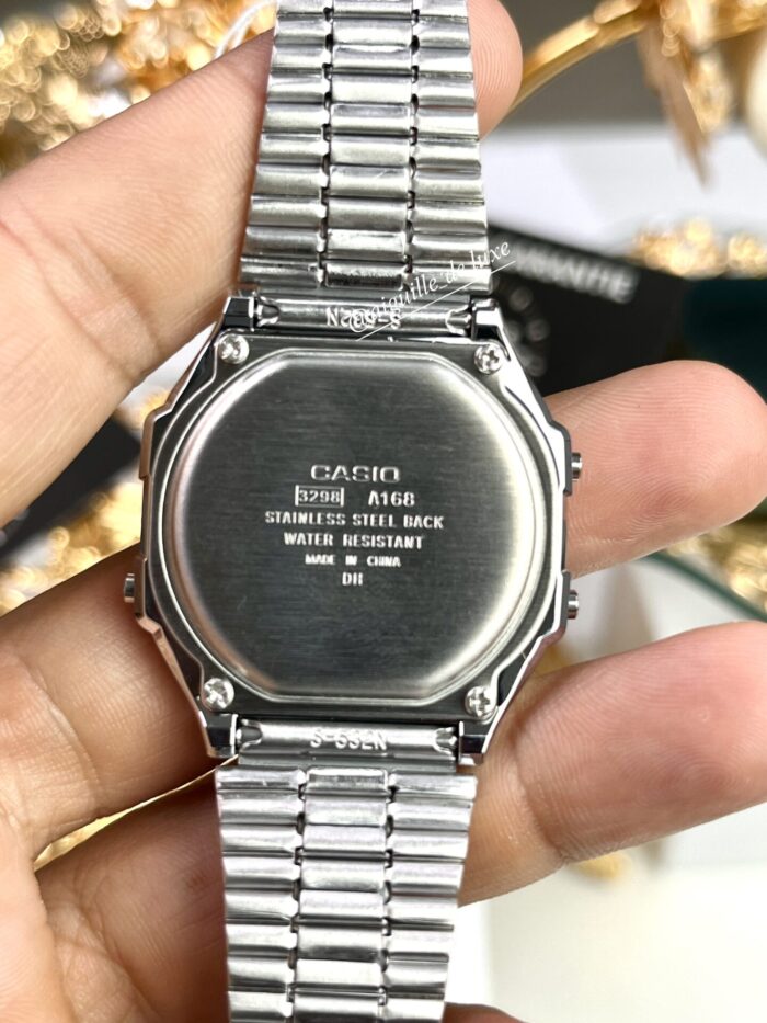 Casio Unisexe A168WA-3AY Digitale Acier Look Vintage Cadran Vert A168WA-3AY https://aiguilledeluxe.com original Algerie DZ