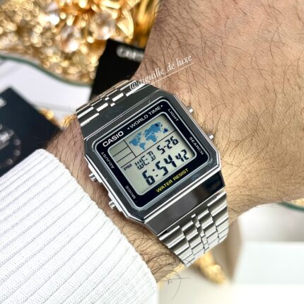 Casio Unisexe A500WA-1 Montre Digitale Acier Rétro World Time A500WA-1 https://aiguilledeluxe.com original Algerie DZ