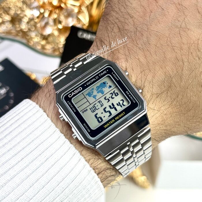 Casio Unisexe A500WA-1 Montre Digitale Acier Rétro World Time A500WA-1 https://aiguilledeluxe.com original Algerie DZ