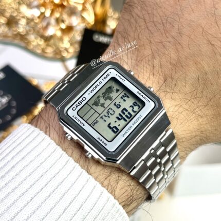 Casio Unisexe A500WA-7 Montre Digitale Acier Rétro World Time (Copie) A500WA-7-1 https://aiguilledeluxe.com original Algerie DZ