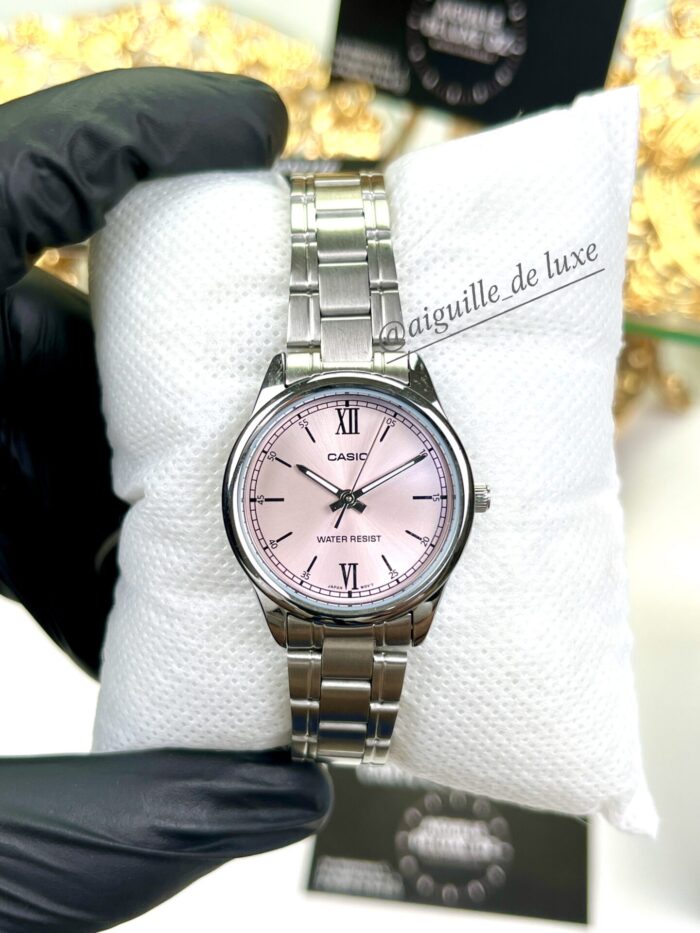 Casio Femme LTP-V005D-4B2 Élégance Acier Rose, Silhouette Slim LTP-V005D-4A2 https://aiguilledeluxe.com original Algerie DZ