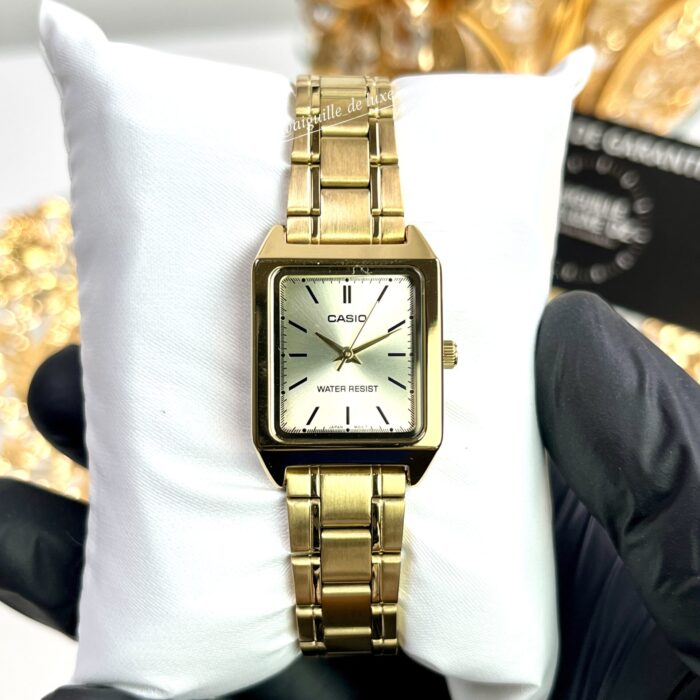Casio Femme LTP‑V007G‑9E Montre Élégance Dorée Minimaliste et Légère LTP-V007G-9E https://aiguilledeluxe.com original Algerie DZ