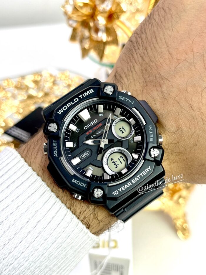 Casio Homme AEQ-120W-1B Ana-Digi Multifonction Sombre 100M Autonomie 10 Ans (Copie) AEQ-120W-1A https://aiguilledeluxe.com original Algerie DZ
