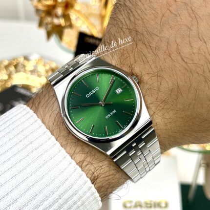 Casio Homme MTP‑B145D‑3A Montre Vintage Acier Cadran Vert Élégant (Copie) MTP-B145D-3A-1 https://aiguilledeluxe.com original Algerie DZ