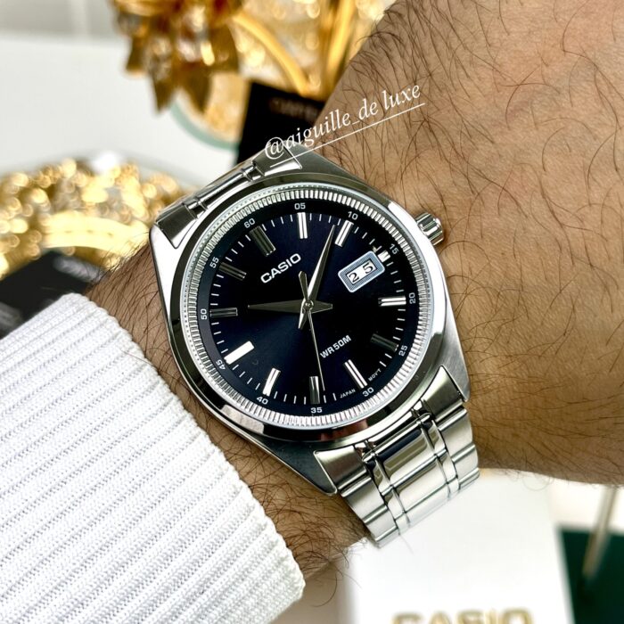 Casio Homme MTP‑B180D‑1A Montre Métal Noir Élégante et Fonctionnelle (Copie) MTP-B180D-1A-1 https://aiguilledeluxe.com original Algerie DZ