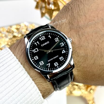 Casio Homme MTP‑V001L‑1B Montre Cuir Noir Simple Et Élégante MTP-V001L-1B https://aiguilledeluxe.com original Algerie DZ