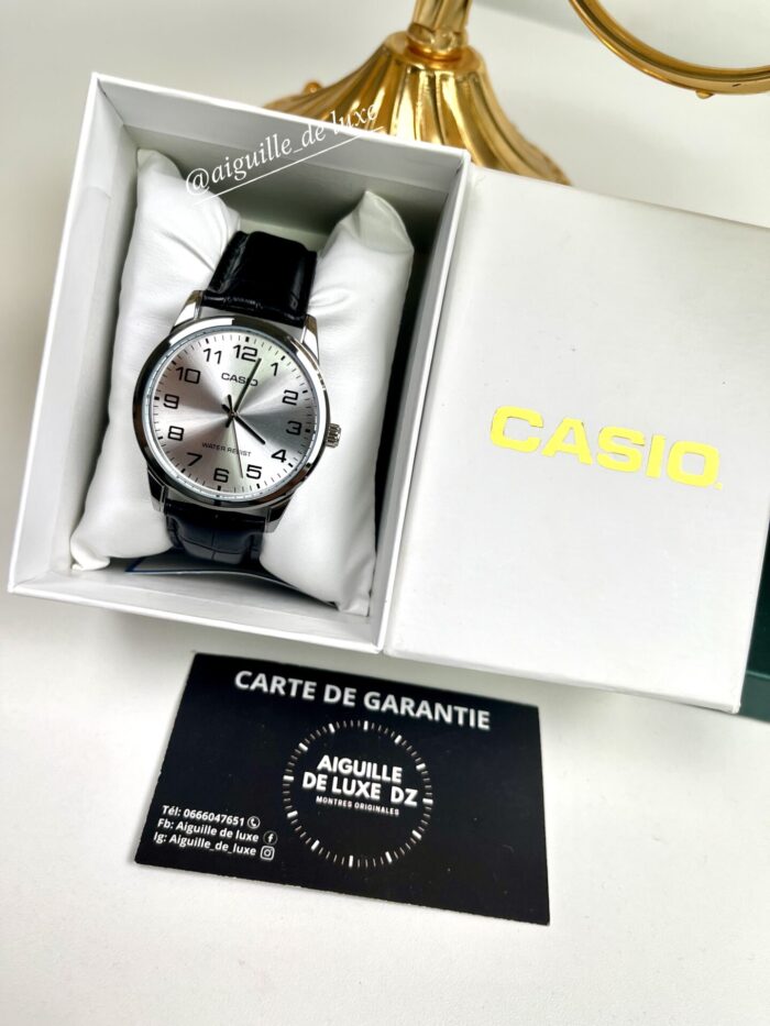 Casio Homme MTP‑V001L‑7B Montre Cuir Noir Classique et Minimaliste MTP-V001L-7B https://aiguilledeluxe.com original Algerie DZ