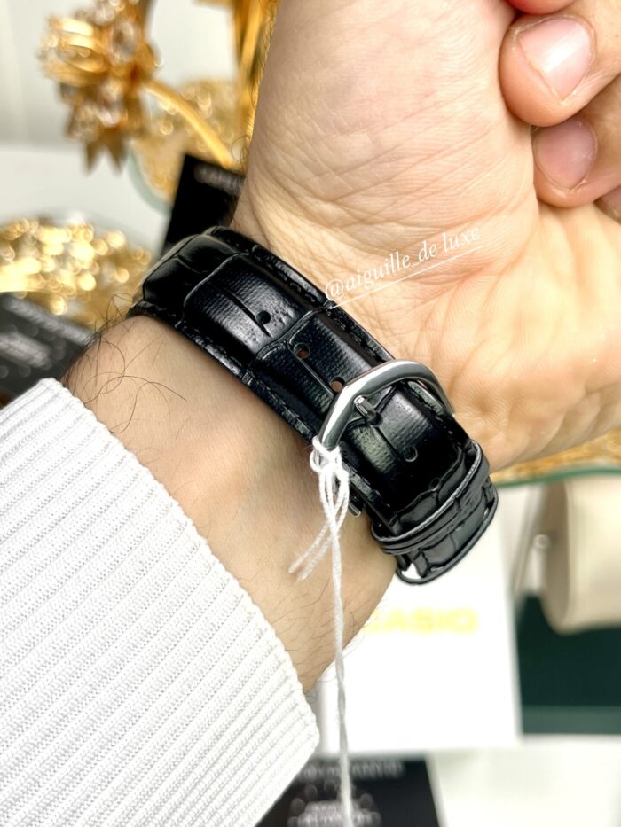 Casio Homme MTP‑V001L‑7B Montre Cuir Noir Classique et Minimaliste MTP-V001L-7B https://aiguilledeluxe.com original Algerie DZ
