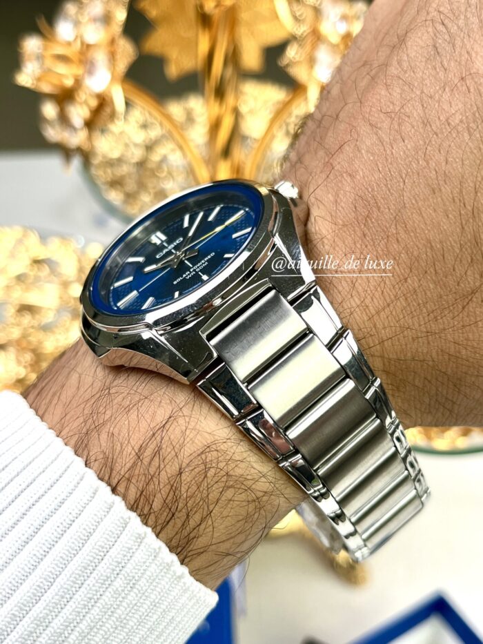 Casio Homme MTP-RS100D-2A Énergie Solaire, Cadran Bleu Élégant MTP-RS100D-2A https://aiguilledeluxe.com original Algerie DZ