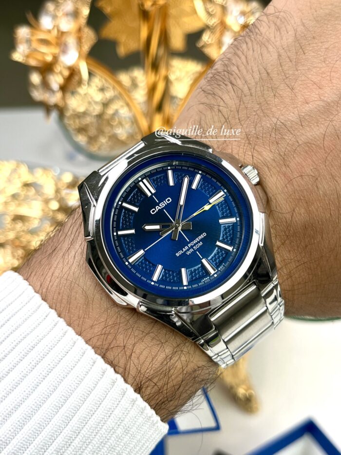 Casio Homme MTP-RS100D-2A Énergie Solaire, Cadran Bleu Élégant MTP-RS100D-2A https://aiguilledeluxe.com original Algerie DZ