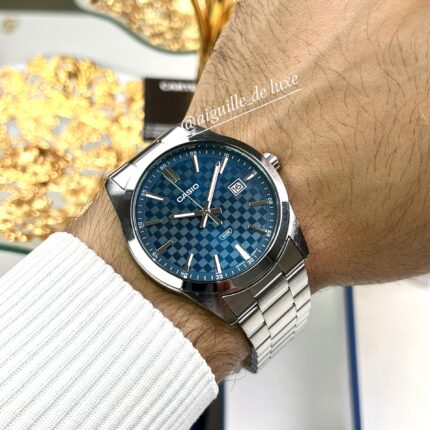 Casio Homme MTP-VD03D-2A Élégance Métal Cadran Bleu Design Simple MTP-VD03D-2A https://aiguilledeluxe.com original Algerie DZ