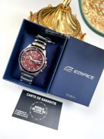 Casio Edifice Homme EFR-526D-5CV Montre Chronographe Acier Inoxydable Cadran Rouge-Marron EFR-526D-5CV https://aiguilledeluxe.com original Algerie DZ