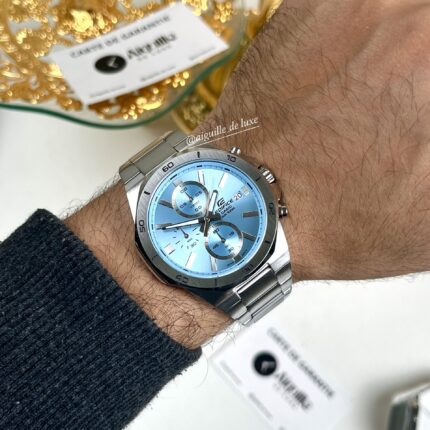 Casio Edifice Homme EFV-640D-2B Chronographe Acier Inoxydable Cadran Bleu (⌀ 44,3 mm) EFV-640D-2A https://aiguilledeluxe.com original Algerie DZ