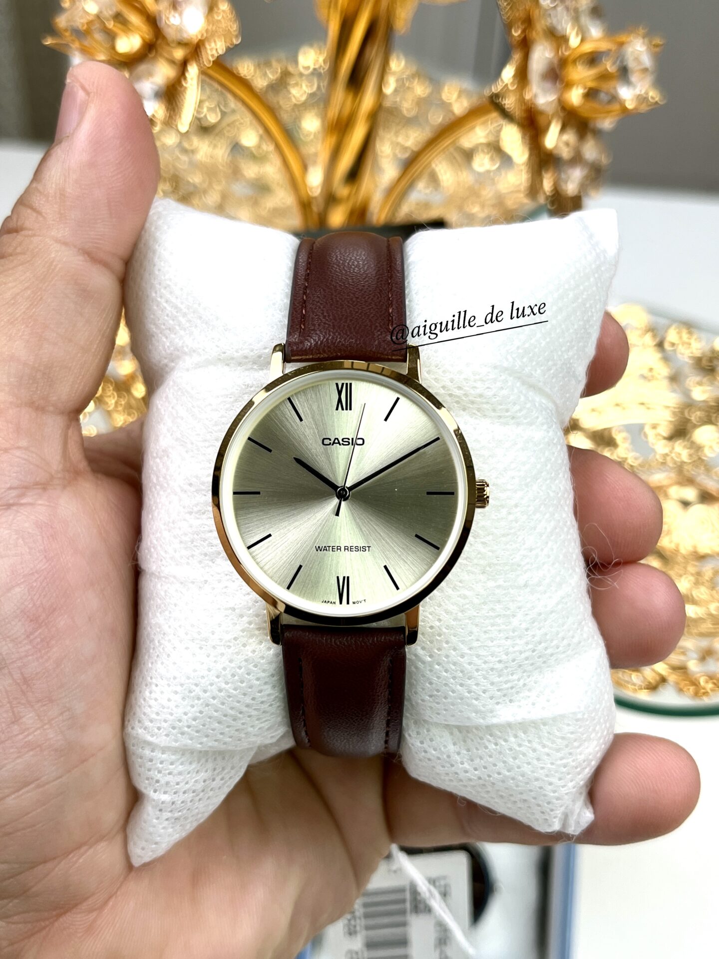 Casio Femme LTP-VT02BL-3A Montre Élégante Cuir Vert Acier Noir Ion-Plated LTP-VT01GL-9B-1 https://aiguilledeluxe.com original Algerie DZ