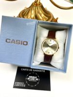 Casio Femme LTP-VT02BL-3A Montre Élégante Cuir Vert Acier Noir Ion-Plated LTP-VT01GL-9B-1 https://aiguilledeluxe.com original Algerie DZ