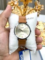 Casio Femme LTP-VT01L-5B Montre Élégante Cuir Marron Cadran Beige LTP-VT01L-5B https://aiguilledeluxe.com original Algerie DZ