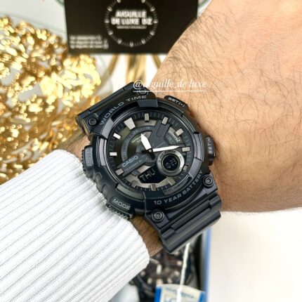 Casio Homme AEQ-110W-1B Montre Analogique-Digitale Multifonction Robuste AEQ-110W-1B https://aiguilledeluxe.com original Algerie DZ