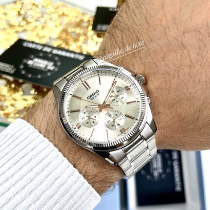 Casio Homme MTP-1375D-7A2 Montre Élégante Sophistiquée Cadran Doré MTP-1375D-7A2 https://aiguilledeluxe.com original Algerie DZ