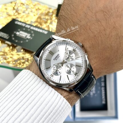 Casio Homme MTP-1375L-7A Montre Élégante Classique Cadran Argenté MTP-1375L-7A https://aiguilledeluxe.com original Algerie DZ