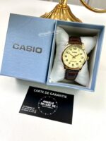 Casio Homme MTP-V001GL-9B Montre Élégante Dorée Cuir Brun MTP-V001GL-9B https://aiguilledeluxe.com original Algerie DZ