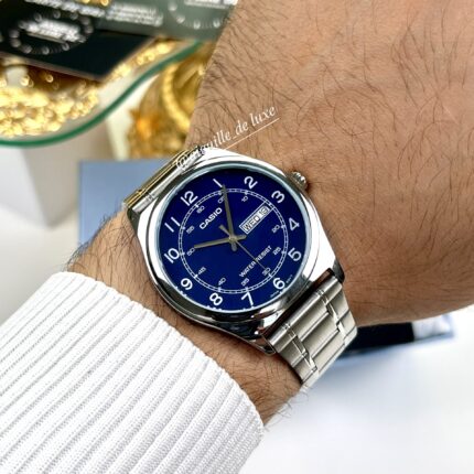 Casio Homme MTP-V006D-2B Élégante Sobre Classique Cadran rond bleu MTP-V006D-2B https://aiguilledeluxe.com original Algerie DZ