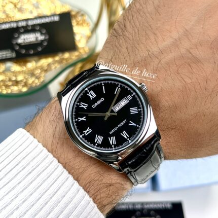 Casio Homme MTP-V006L-1B Élégante Montre Classique Cadran Noir Bracelet Cuir (Copie) MTP-V006L-1B-1 https://aiguilledeluxe.com original Algerie DZ