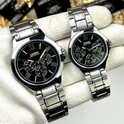Casio Couple MTP-V300D-1A2 & LTP-V300D-1A2 Bracelet Acier Classique Harmonieux MTP-V300D-1A2-LTP-V300D-1A2 https://aiguilledeluxe.com original Algerie DZ