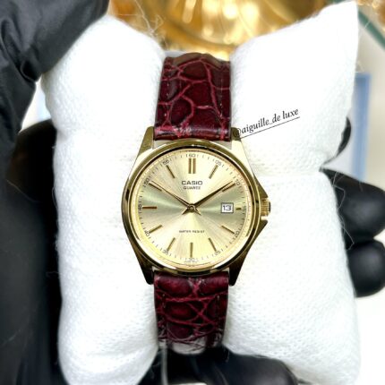 Casio Femme LTP-1183Q-9A Classique Élégante Dorée Cadran Champagne LTP-1183Q-9A https://aiguilledeluxe.com original Algerie DZ