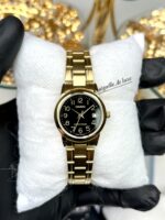 Casio Femme LTP-V002G-1B Montre Élégante Acier Inoxydable Doré Cadran Noir LTP-V002G-1B https://aiguilledeluxe.com original Algerie DZ