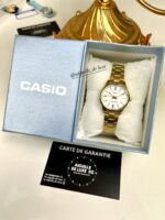 Casio Femme LTP-V005G-7B Montre Élégante Plaquée Or Cadran Blanc LTP-V005G-7B https://aiguilledeluxe.com original Algerie DZ