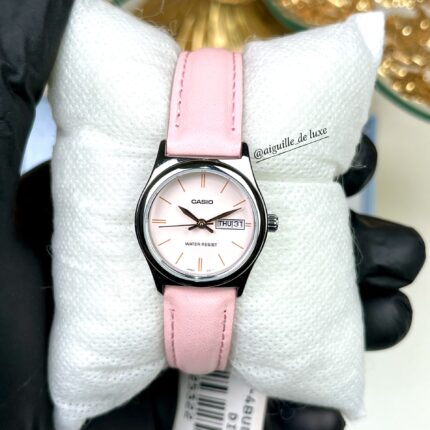 Casio Femme LTP-V006L-4B Élégante Cadran Rose Bracelet Cuir Rose LTP-V006L-4B https://aiguilledeluxe.com original Algerie DZ