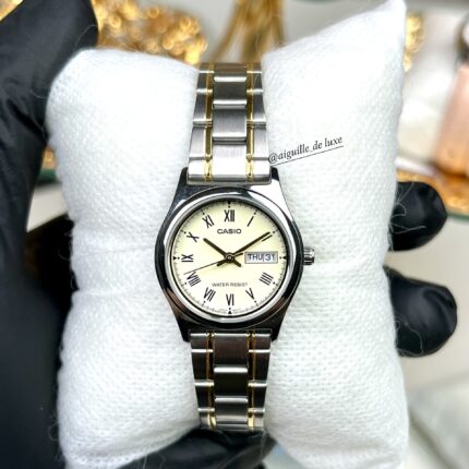 Casio Femme LTP-V006SG-9B Élégante Cadran Doré Acier Bicolore LTP-V006D-9SG https://aiguilledeluxe.com original Algerie DZ