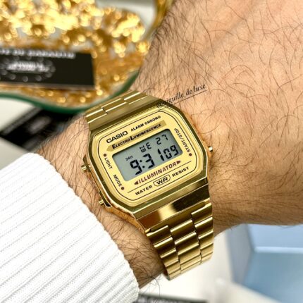 Casio Unisexe A168WG-9W Montre Digitale Vintage Plaqué Or Élégante A168WG-9W https://aiguilledeluxe.com original Algerie DZ