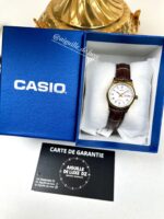 Casio Femme LTP-V006GL-9B Bracelet Cuire Cadran Doré Classique  Raffiné LTP-V006GL-9B https://aiguilledeluxe.com original Algerie DZ