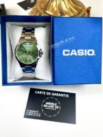 Casio Homme MTP-1381D-3A Montre Analogique Acier Inoxydable Cadran Vert Date/Jour MTP-1381D-3A https://aiguilledeluxe.com original Algerie DZ
