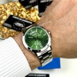 Casio Homme MTP-1381D-3A Montre Analogique Acier Inoxydable Cadran Vert Date/Jour MTP-1381D-3A https://aiguilledeluxe.com original Algerie DZ