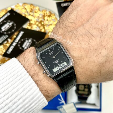 Casio Unisexe AQ-230EL-1A Bracelet Cuir Classique Intemporel AQ-230EL-1A https://aiguilledeluxe.com original Algerie DZ