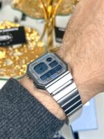 Casio Unisexe A-130WE-7A Bracelet Acier Vintage Rétro Futuriste A130WE-7A https://aiguilledeluxe.com original Algerie DZ