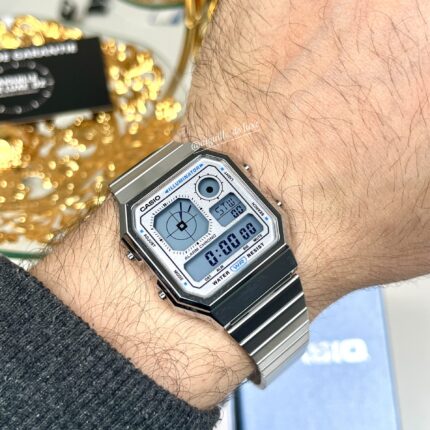 Casio Unisexe A-130WE-7A Bracelet Acier Vintage Rétro Futuriste A130WE-7A https://aiguilledeluxe.com original Algerie DZ