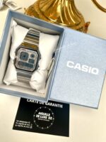 Casio Unisexe A-130WE-7A Bracelet Acier Vintage Rétro Futuriste A130WE-7A https://aiguilledeluxe.com original Algerie DZ