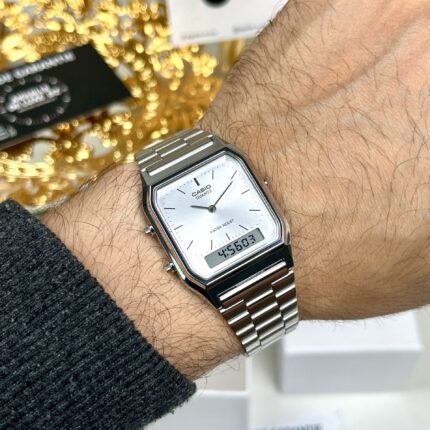 Casio Unisexe AQ-230A-7AMQY Vintage Analogique Digitale Bracelet Acier Élégant AQ-230A-7AMQY https://aiguilledeluxe.com original Algerie DZ