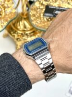 Casio Unisexe A158WEA-2 Vintage Iconique Bracelet Acier Intemporel Touche Bleue (Poignets fins à moyens) A158WEA-2 https://aiguilledeluxe.com original Algerie DZ