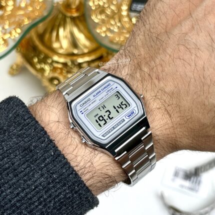 Casio Unisexe A158WEA-7 Vintage Iconique Bracelet Acier Intemporel Touche Blanche (Poignets fins à moyens) A158WEA-7 https://aiguilledeluxe.com original Algerie DZ