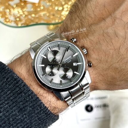 Casio Homme MTP-E510D-8A – Chronographe Sportif Élégant Bracelet Acier MTP-E510D-8A https://aiguilledeluxe.com original Algerie DZ